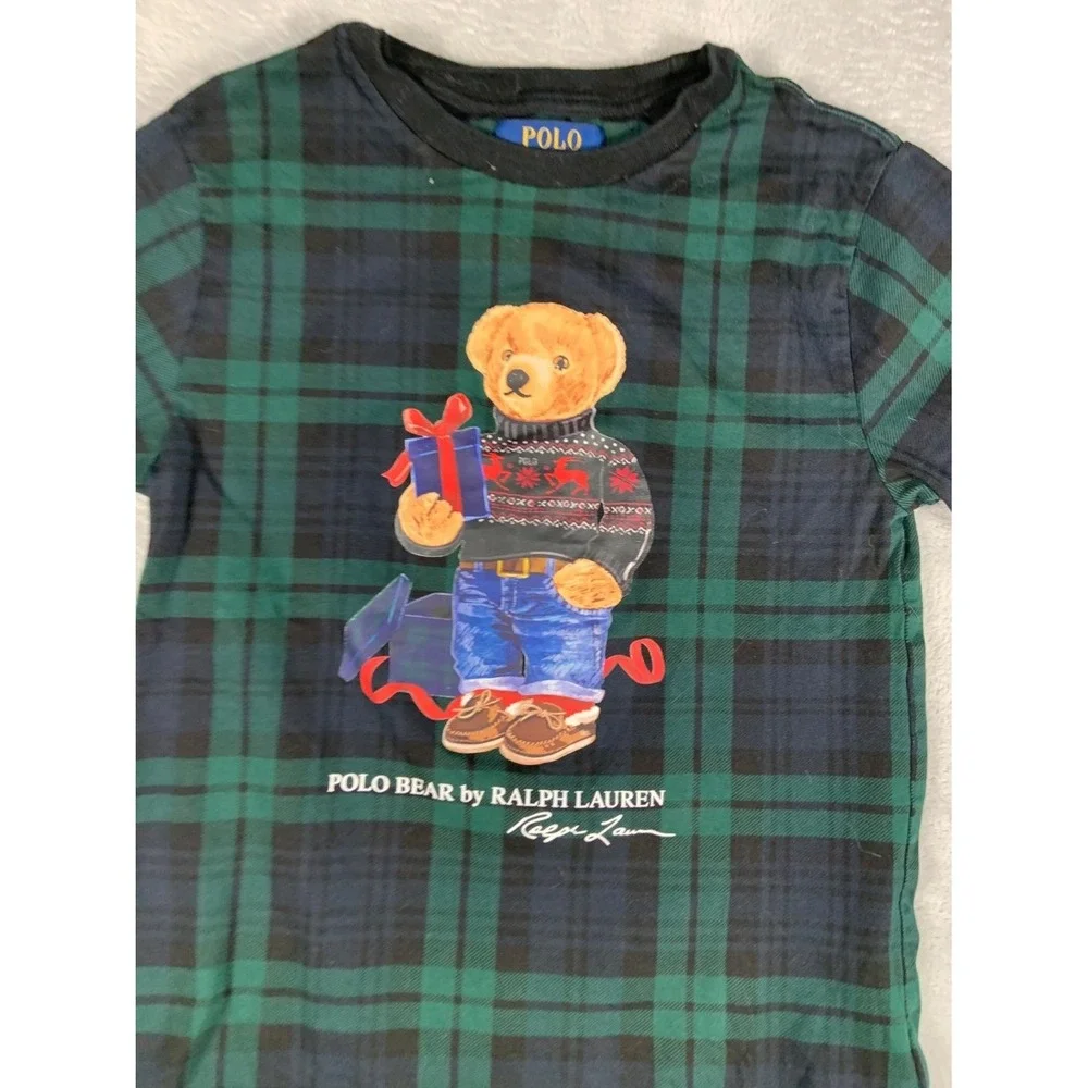 Polo Ralph Lauren Bear Holiday Gift Boys T-Shirt Size 8 Multicolor